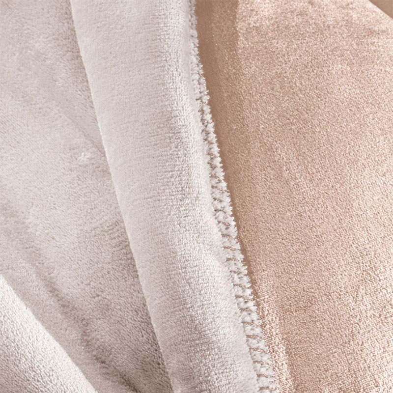 Κουβέρτα Fleece Υπέρδιπλη (220X240) + Διακοσμητική Μαξιλαροθήκη (Σετ) Guy Laroche Velvet Pudra Λευκά Είδη Κρεβατοκάμαρας Κουβέρτες Υπέρδιπλες 