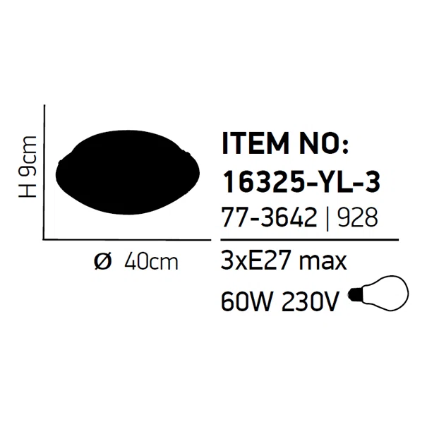 Φωτιστικό Πλαφονιέρα Homelighting Talin 77-3642 White
