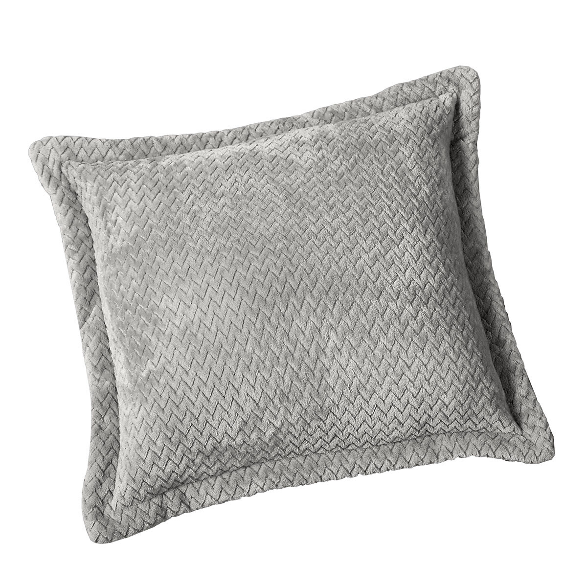 Κουβέρτα Fleece Υπέρδιπλη (220X240) + Διακοσμητική Μαξιλαροθήκη (Σετ) Guy Laroche Rombus Silver Λευκά Είδη Κρεβατοκάμαρας Κουβέρτες Υπέρδιπλες 