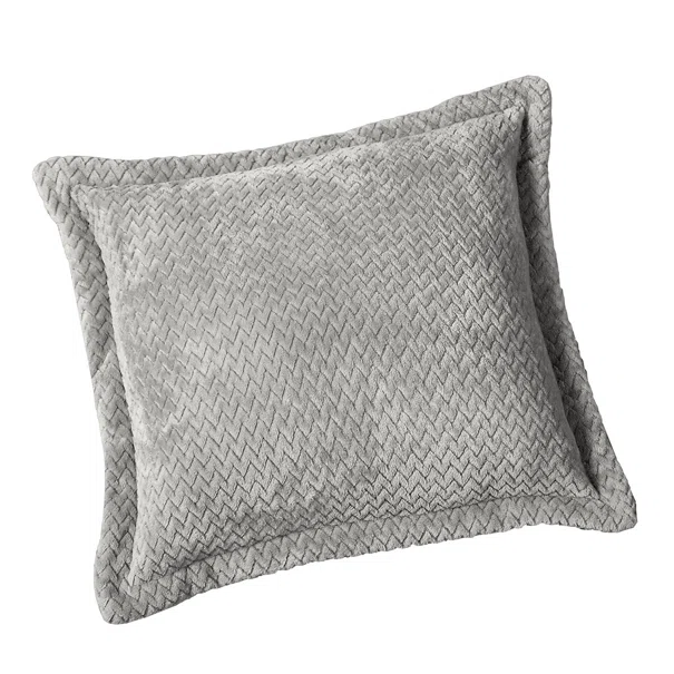 Κουβέρτα Fleece Υπέρδιπλη (220x240) + Διακοσμητική Μαξιλαροθήκη (Σετ) Guy Laroche Rombus Silver