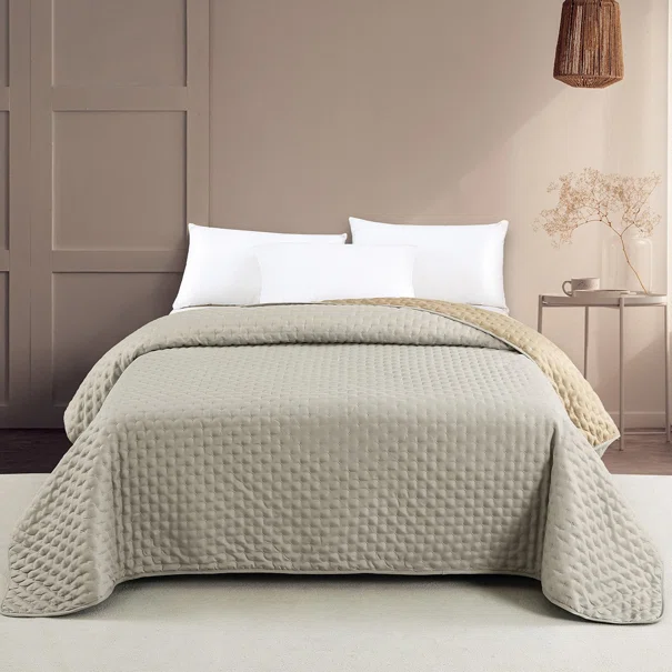 Κουβερλί King Size (260x240) 2 Όψεων Melinen Renzo Anthracite-Grey