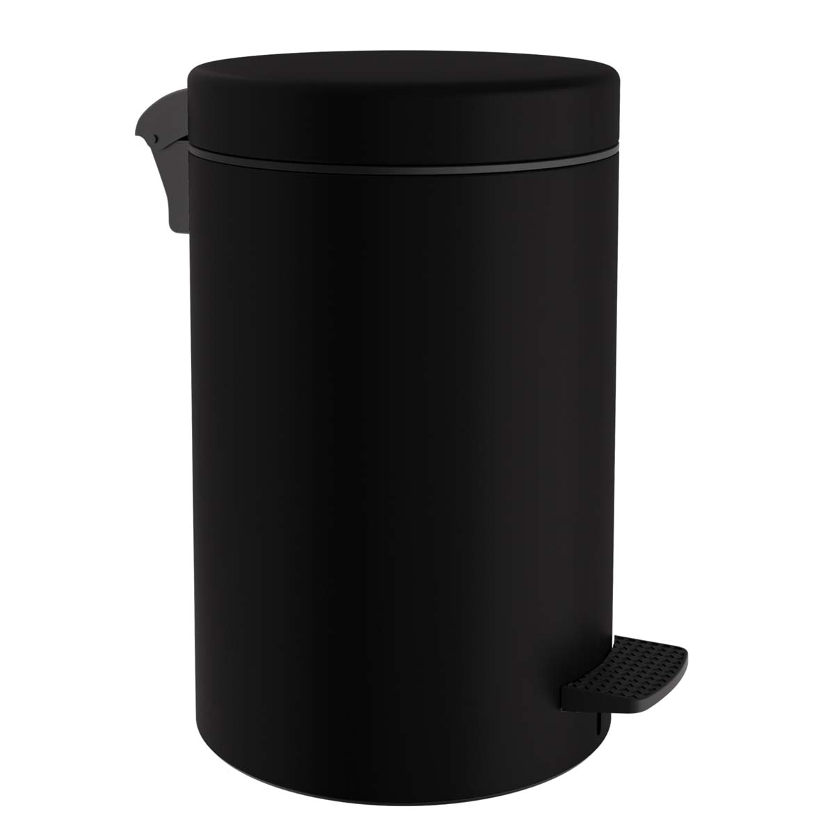 Κάδος Απορριμμάτων Μπάνιου (Φ25x40) Pam & Co 12lt 90 Black Matte