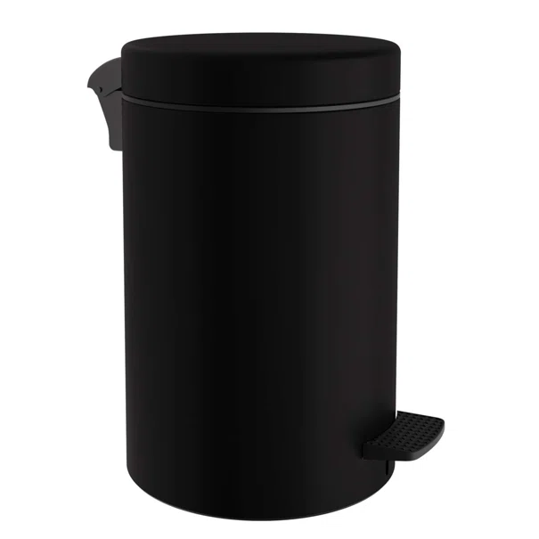 Κάδος Απορριμμάτων Μπάνιου (Φ25x40) Pam & Co 12lt 90 Black Matte