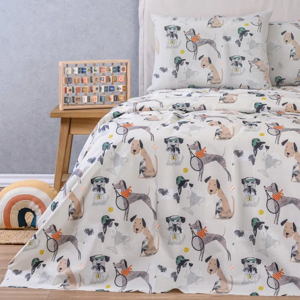 Σεντόνια Μονά (Σετ) Melinen Kids Line Doggy