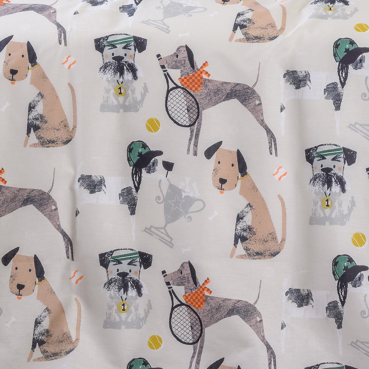 Σεντόνια Μονά (Σετ) Melinen Kids Line Doggy Παιδικά Λευκά Είδη 'Υπνου για Αγόρια Spitishop
