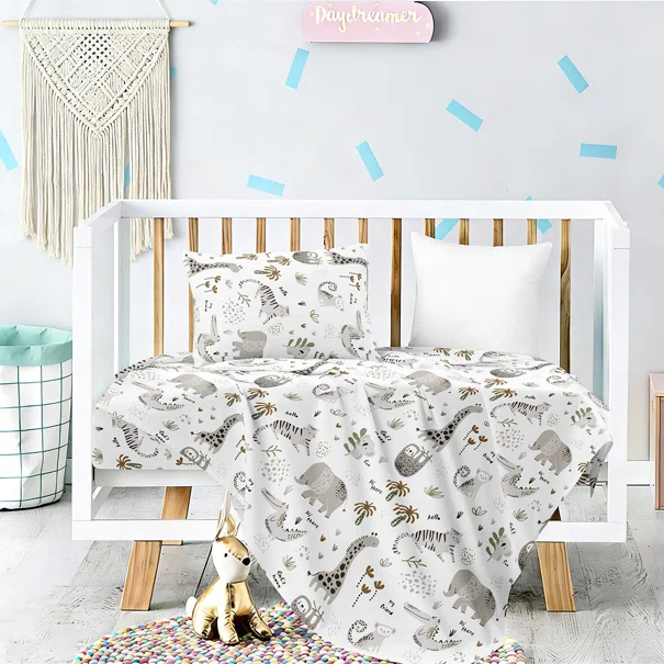 Σεντόνια Κούνιας (Σετ) Melinen Prime Line Baby Jungle