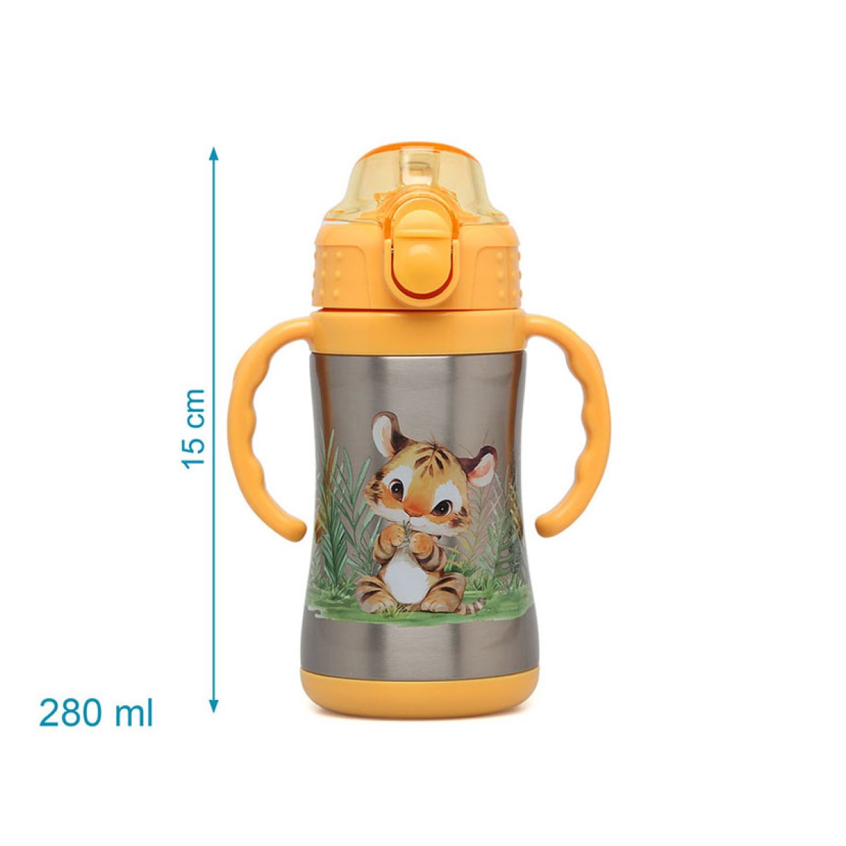 Παγούρι - Θερμός 280Ml με Καλαμάκι Kiokids Λιονταράκι 6328 Παιδικά Είδη Φαγητού & Αξεσουάρ Σερβιρίσματος Παγούρια Spitishop