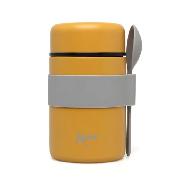 Βρεφικό Θερμός Φαγητού 500ml + Κουτάλι Kiokids Ώχρα 6333