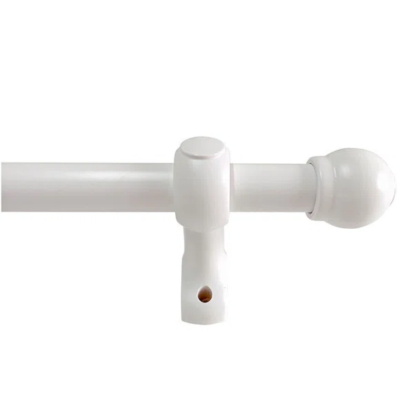 Κουρτινόξυλο Φ28mm Μονό 160cm Με Άκρα Grace Bolonga White 99916