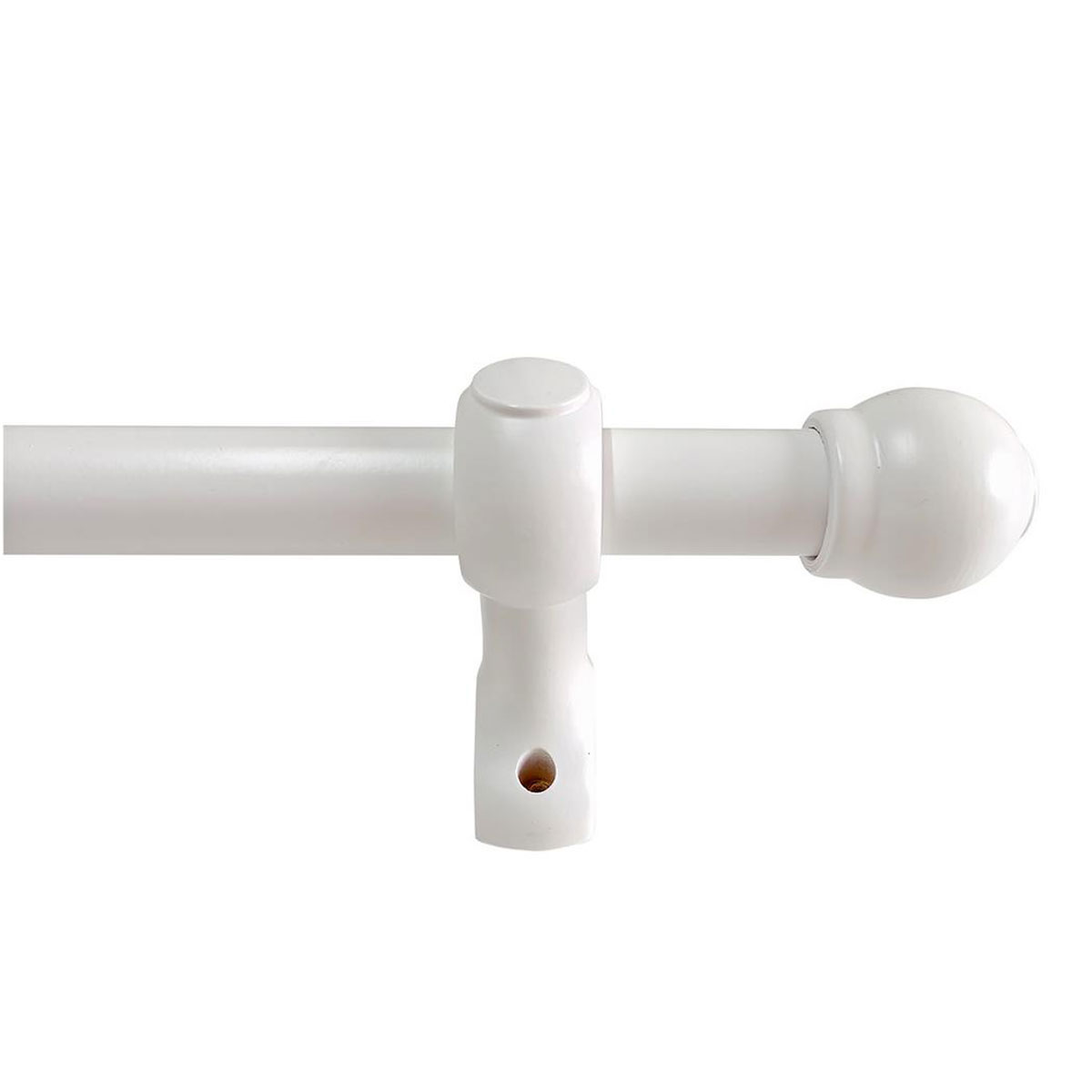 Κουρτινόξυλο Φ28mm Μονό 200cm Με Άκρα Grace Bolonga White 99920