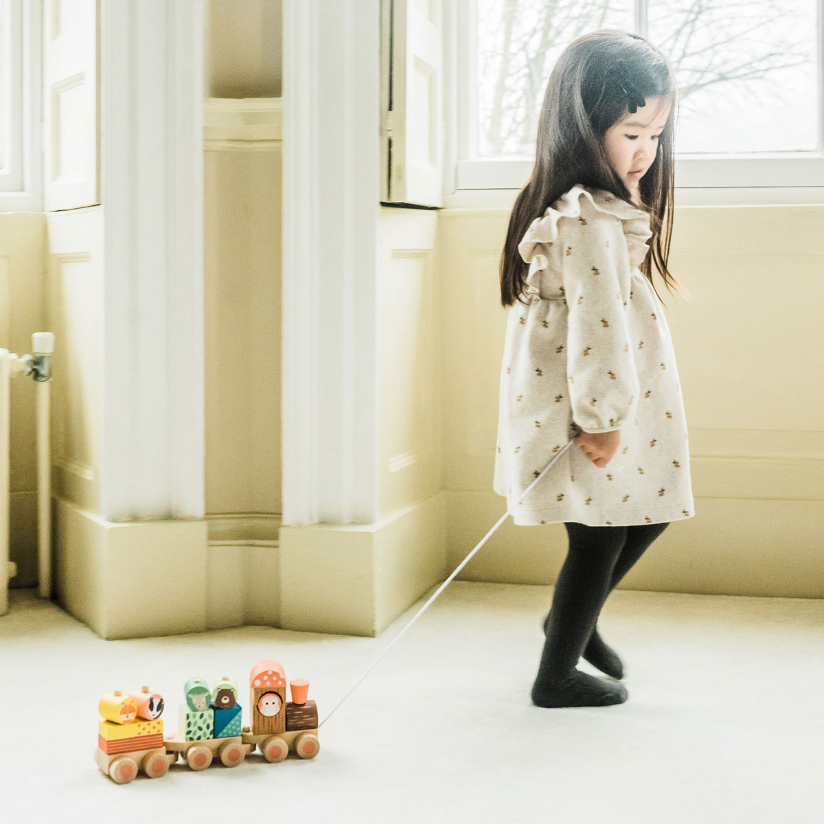 Ξύλινο Παιχνίδι Τρεχαλίτσα Orange Tree Toys Train 60-08098
