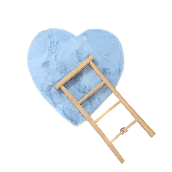 Παιδικό Χαλί Γούνινο (100x100) Royal Carpet Bunny Kids Heart Blue