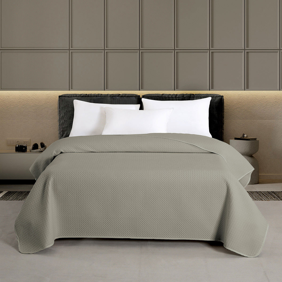 Κουβερλί Υπέρδιπλο (220x240) Melinen Zara Grey