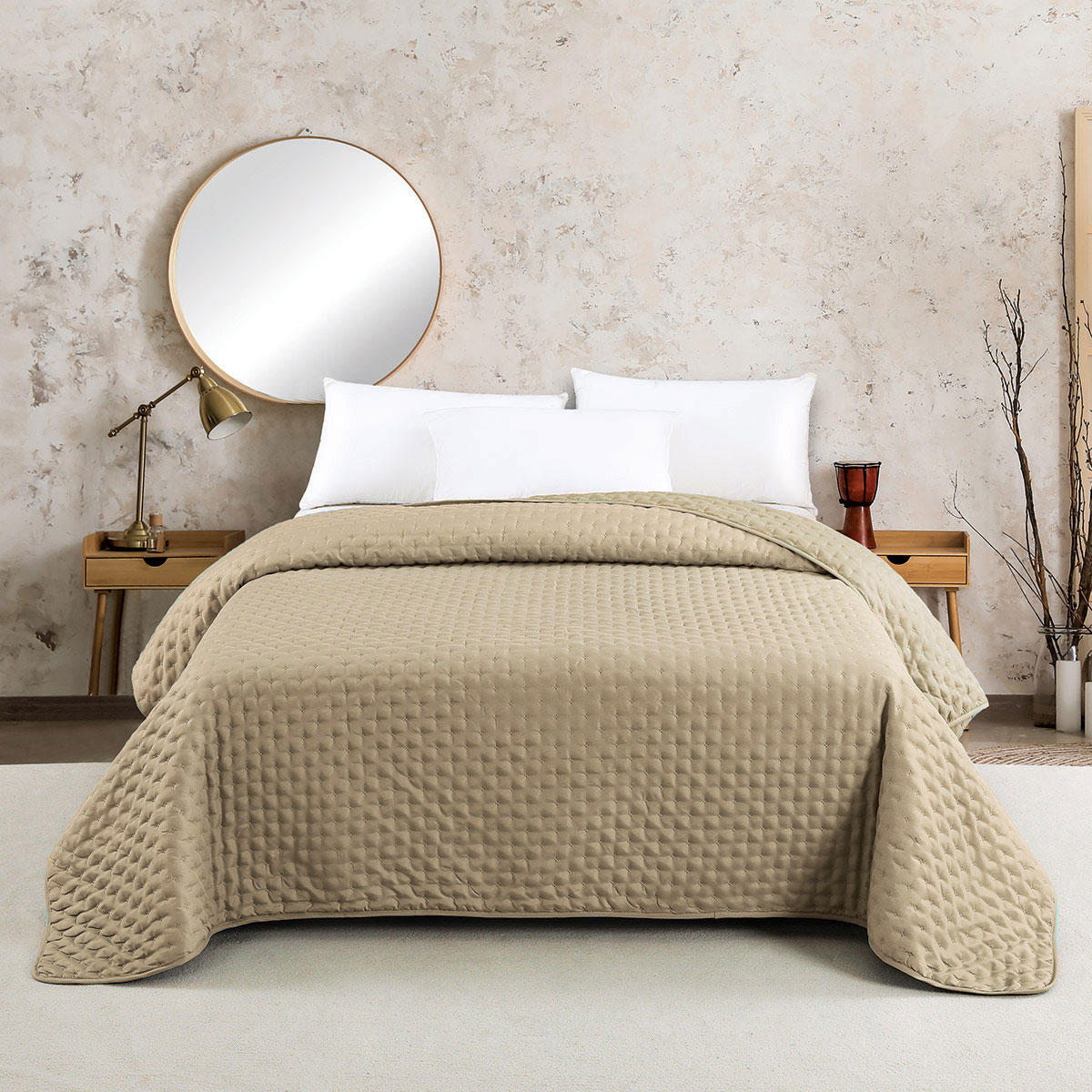 Κουβερλί King Size (260x240) 2 Όψεων Melinen Renzo Beige-Ecru