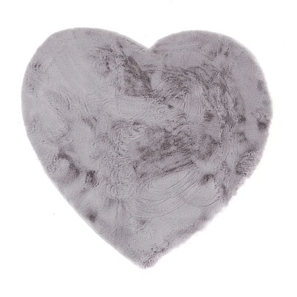 Παιδικό Χαλί Γούνινο (100x100) Royal Carpet Bunny Kids Heart Silver