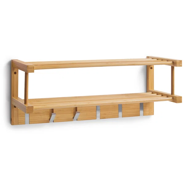 Κρεμάστρα Τοίχου 6 Θέσεων Με Ράφια (60x24x24) Z-L 13583