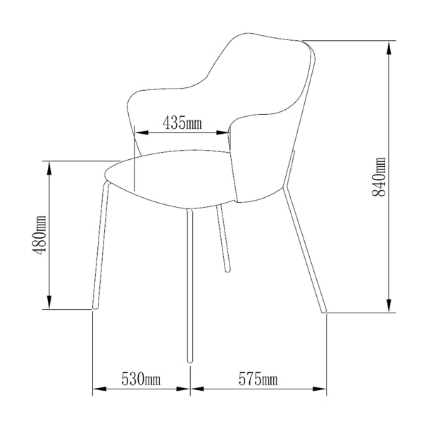 Καρέκλα Τραπεζαρίας (57.5x53x84) Spitishop Dahlia Beige