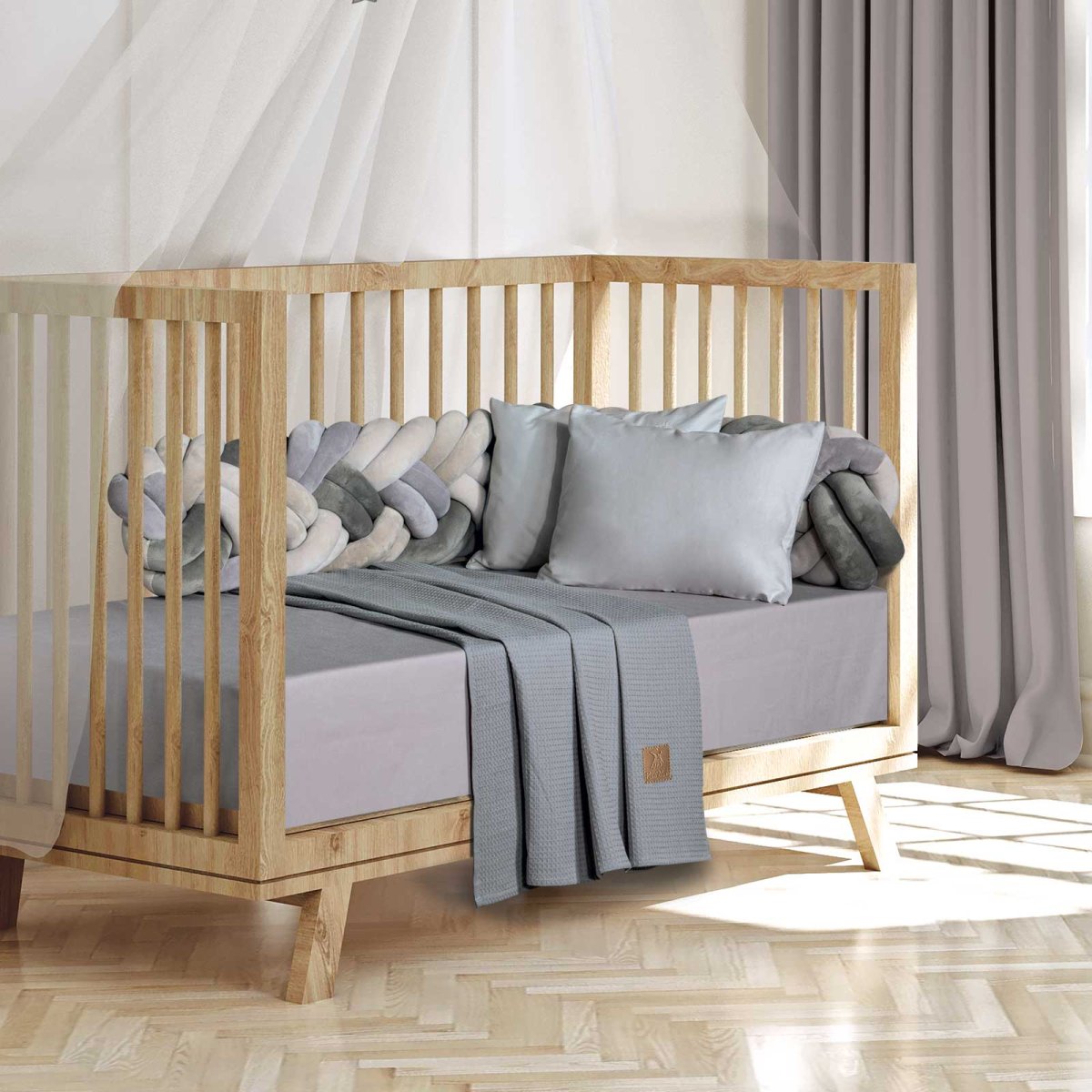 Κουβέρτα Πικέ Κούνιας (110x150) Greenwich Polo Club Baby 8871 Grey