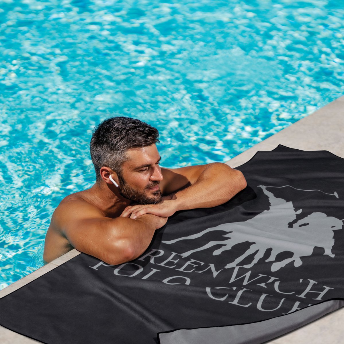Πετσέτα Θαλάσσης Microfiber 2 Όψεων (80X170) Greenwich Polo Club Beach 5214 Πετσέτες Ενηλίκων Spitishop