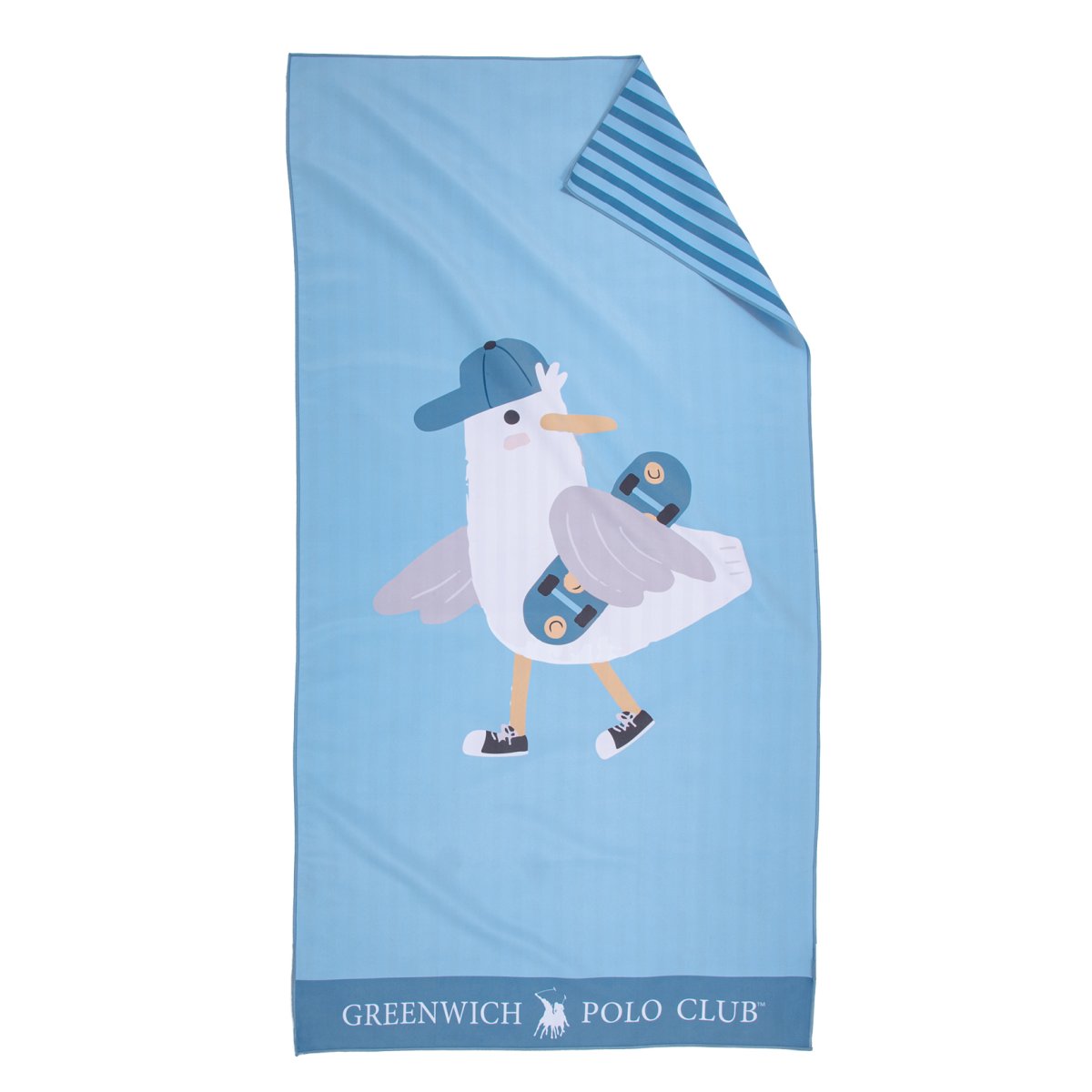 Παιδική Πετσέτα Θαλάσσης Microfiber 2 Όψεων (70X140) Greenwich Polo Club Junior 4177 Πετσέτες Παιδικές Spitishop