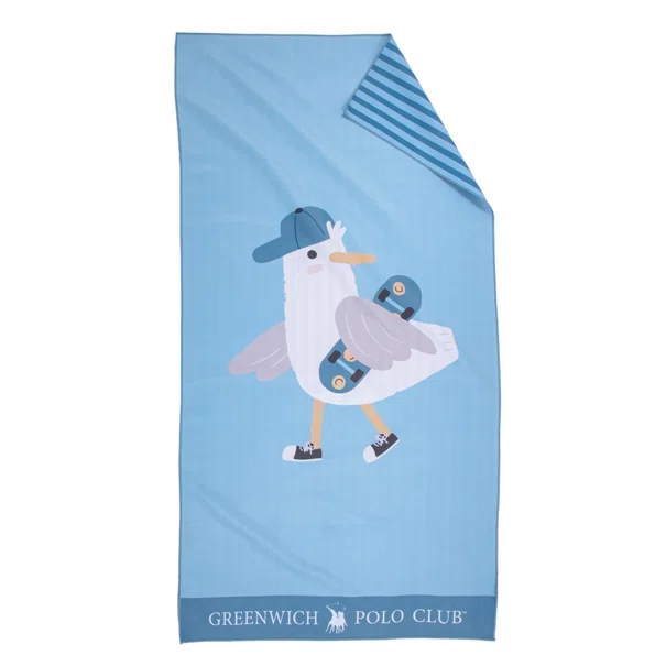 Παιδική Πετσέτα Θαλάσσης Microfiber 2 Όψεων (70x140) Greenwich Polo Club Junior 4177
