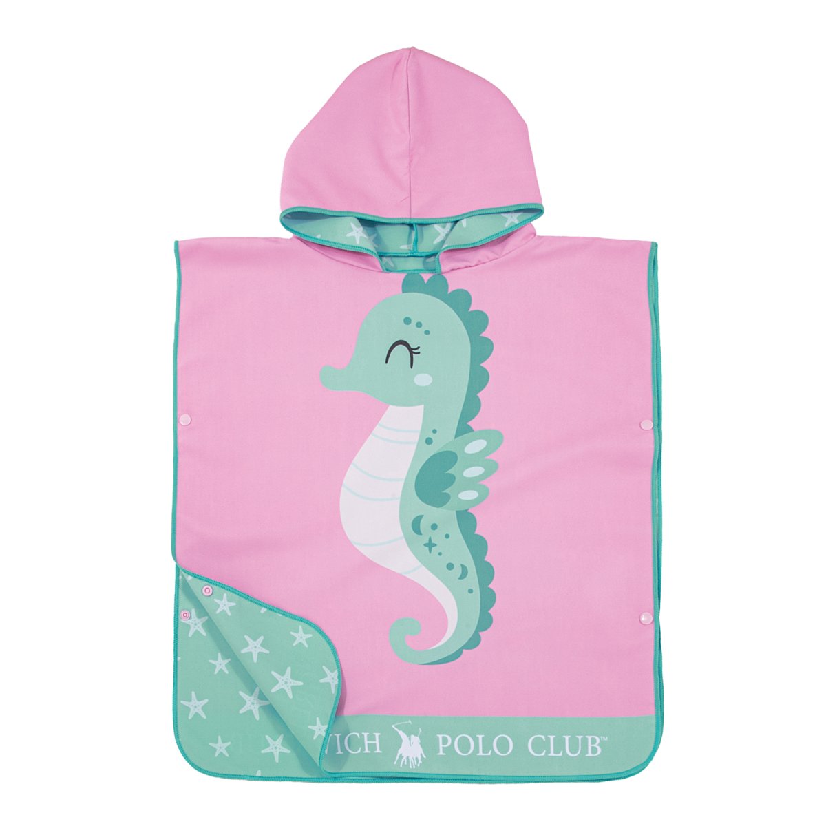 Παιδικό Πόντσο Microfiber (50X115) 2 Όψεων Greenwich Polo Club Junior 4176 Θαλάσσης Πετσέτες Παιδικές Spitishop