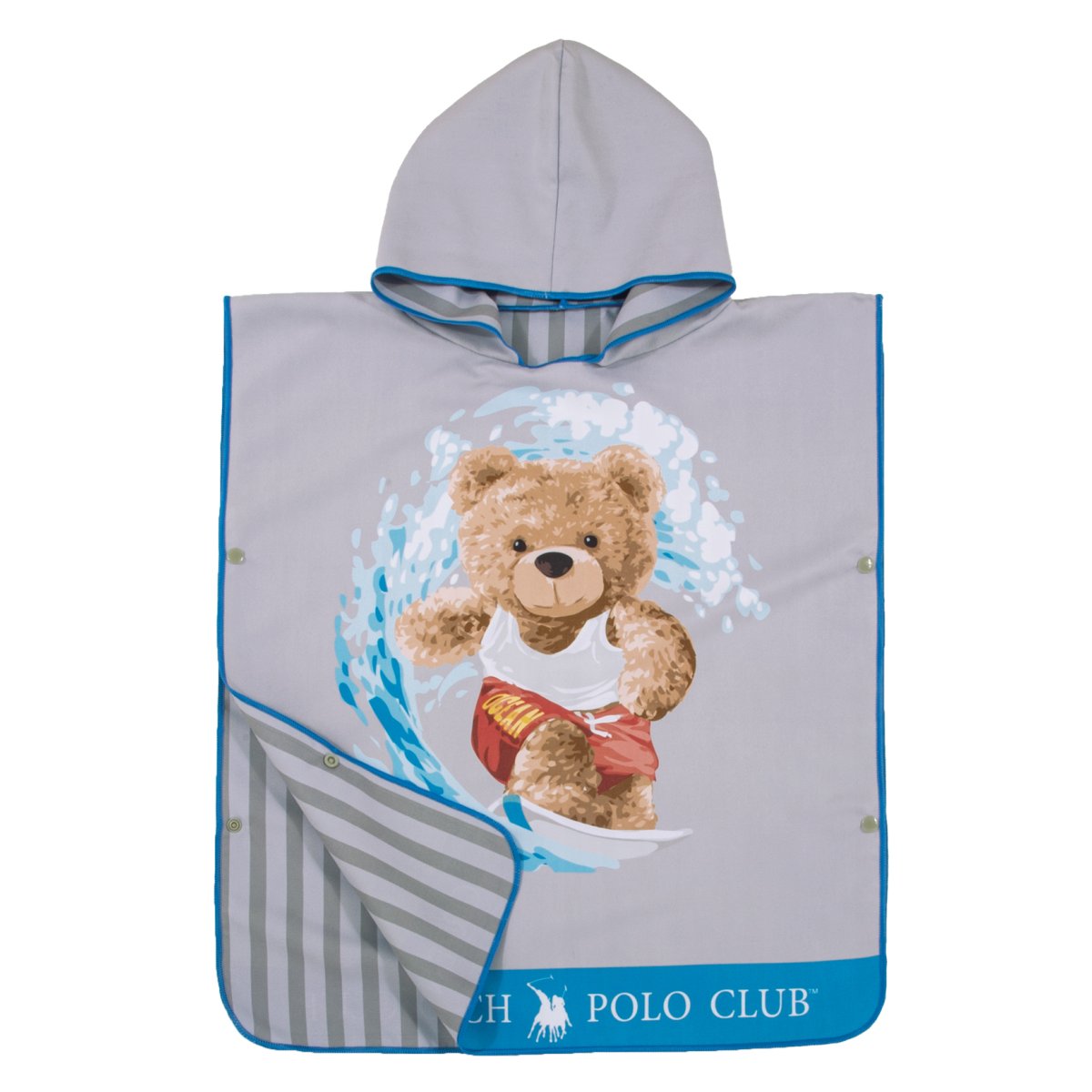 Παιδικό Πόντσο Microfiber (50X115) 2 Όψεων Greenwich Polo Club Junior 4179 Θαλάσσης Πετσέτες Παιδικές Spitishop