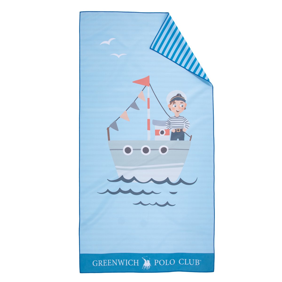 Παιδική Πετσέτα Θαλάσσης Microfiber 2 Όψεων (70x140) Greenwich Polo Club Junior 4178