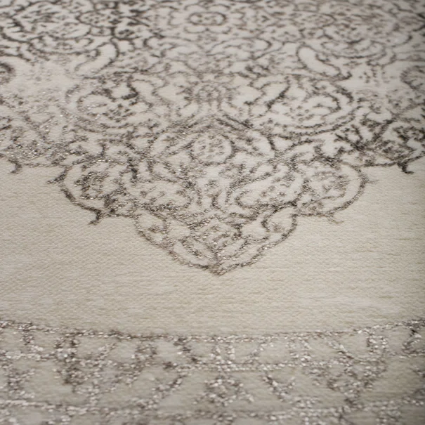 Στρογγυλό Χαλί All Season (Φ160) Βιοκαρπέτ Gossip 6185A White Vizon
