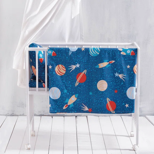 Σεντόνι Λίκνου Επίπεδο (80x110) Rythmos Baby Space Odyssey