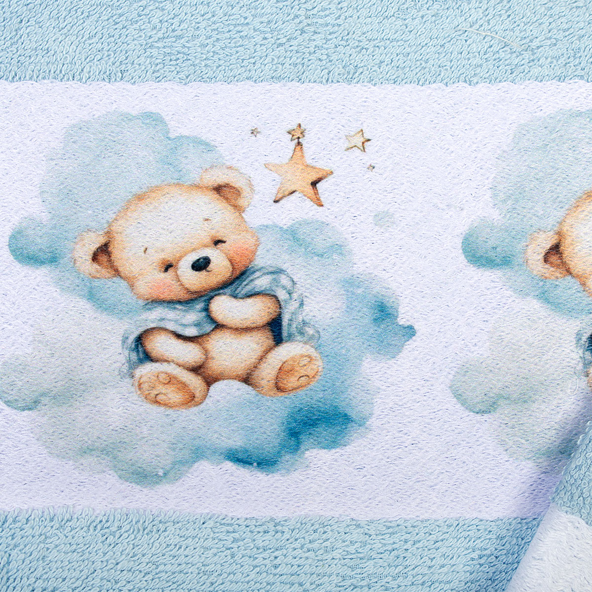 Παιδικές Πετσέτες (Σετ 2Τμχ) Dimcol Bear 301 Sky Blue Βρεφικά Προίκα Μωρού - Βρεφικές Spitishop