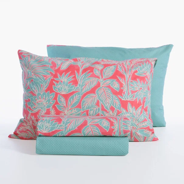 Σεντόνια Μονά (Σετ) Nef-Nef Homeware Smart Charisma Green - Coral
