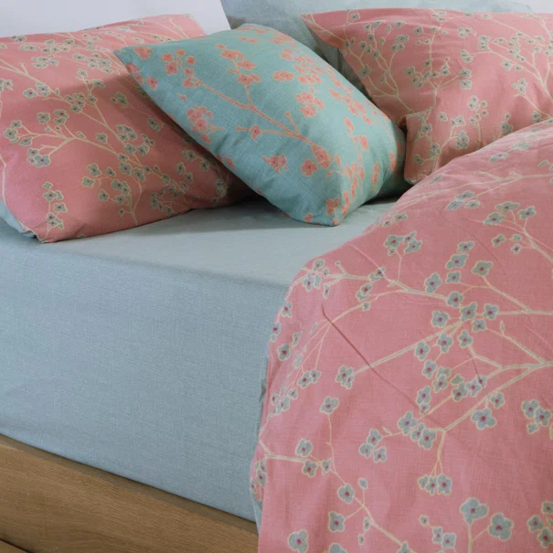 Σεντόνια Διπλά (Σετ) Nef-Nef Homeware Smart Floriva Coral
