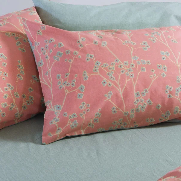 Μαξιλαροθήκη (52x72) Nef-Nef Homeware Smart Floriva Coral