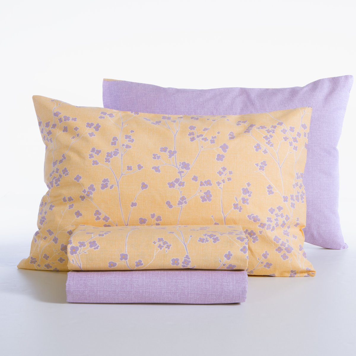 Σεντόνια Υπέρδιπλα (Σετ) Nef-Nef Homeware Smart Floriva Yellow