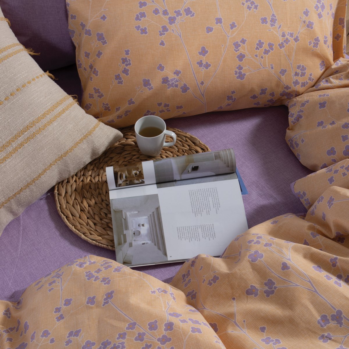 Σεντόνια Υπέρδιπλα (Σετ) Nef-Nef Homeware Smart Floriva Yellow Λευκά Είδη Κρεβατοκάμαρας Σετ Nef - Spitishop
