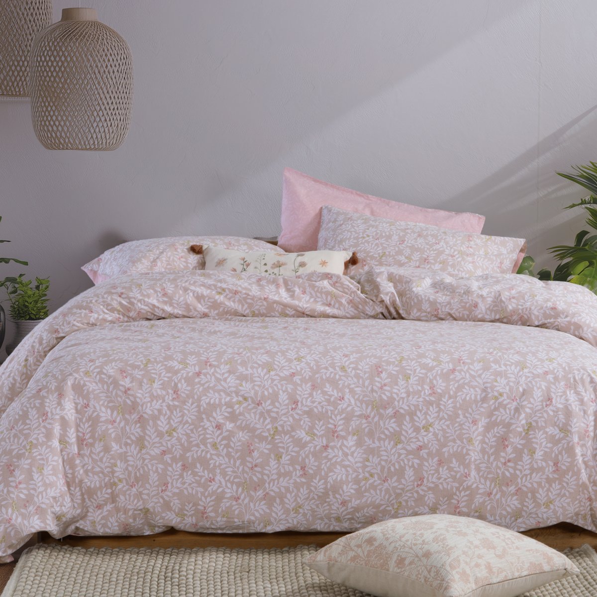 Σεντόνια Διπλά (Σετ) Nef-Nef Homeware Smart Cylia Beige