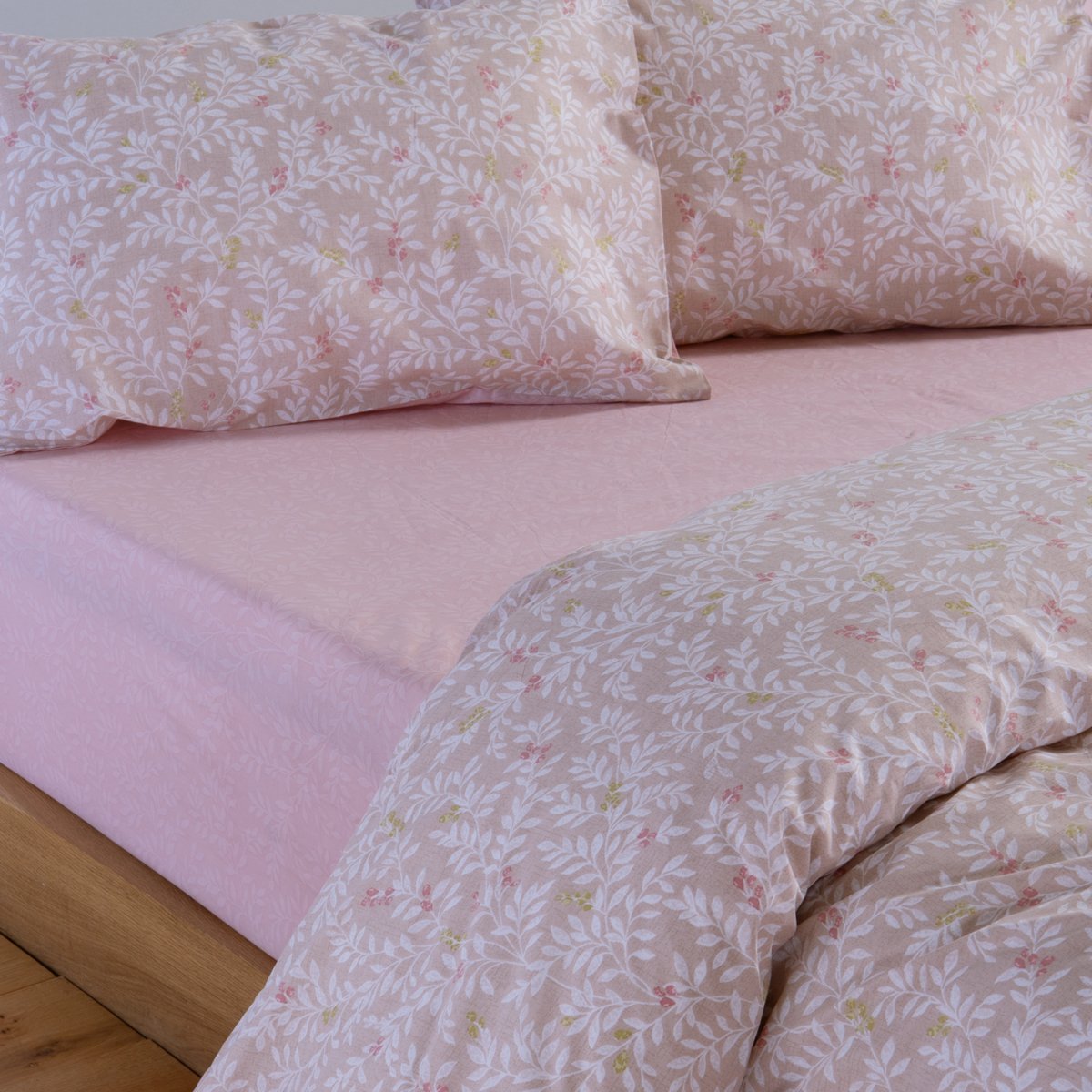 Σεντόνια Υπέρδιπλα (Σετ) Nef-Nef Homeware Smart Cylia Beige Λευκά Είδη Κρεβατοκάμαρας Σετ Nef - Spitishop