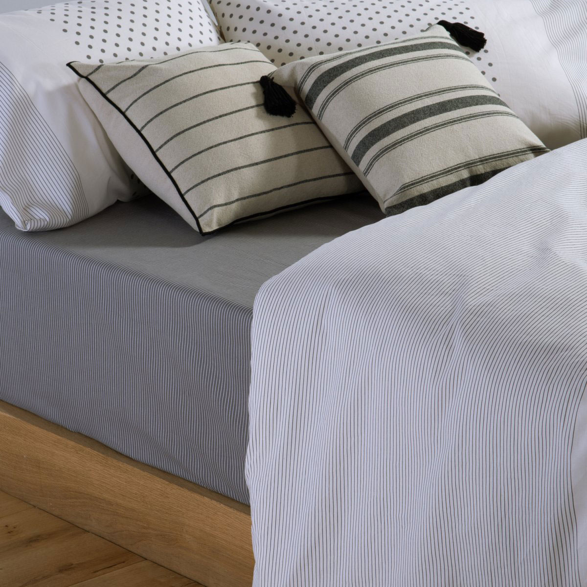 Σεντόνια Μονά (Σετ) Nef-Nef Homeware Smart Donter 26 Ecru - Anthracite Λευκά Είδη Κρεβατοκάμαρας Σετ Spitishop