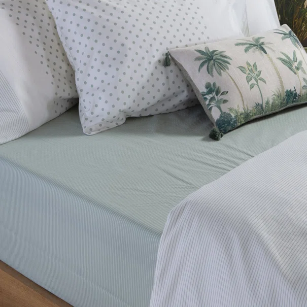 Σεντόνια Μονά (Σετ) Nef-Nef Homeware Smart Donter 26 Ecru - Green