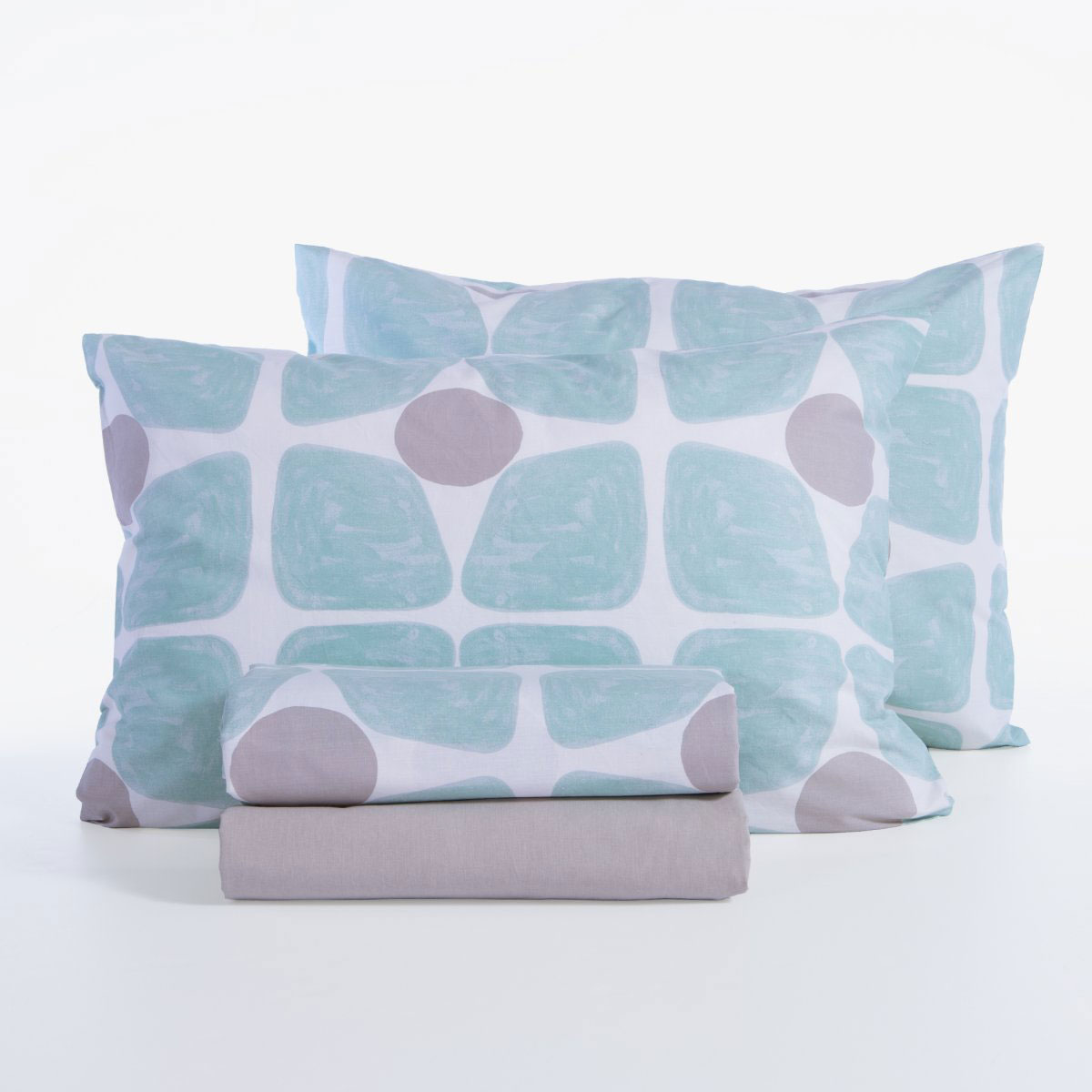 Σεντόνια Μονά (Σετ) Nef-Nef Homeware Casual Coreo Aqua Λευκά Είδη Κρεβατοκάμαρας Σετ Spitishop