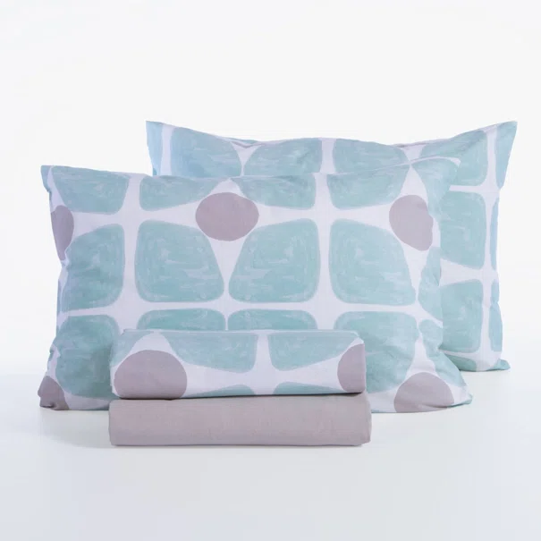 Σεντόνια Υπέρδιπλα (Σετ) Nef-Nef Homeware Casual Coreo Aqua