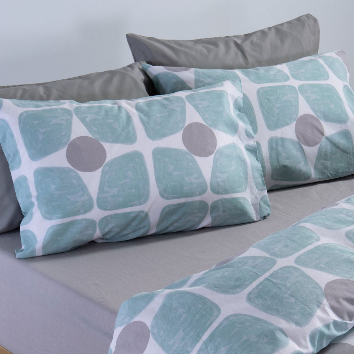 Σεντόνια Υπέρδιπλα (Σετ) Nef-Nef Homeware Casual Coreo Aqua Λευκά Είδη Κρεβατοκάμαρας Σετ Nef - Spitishop