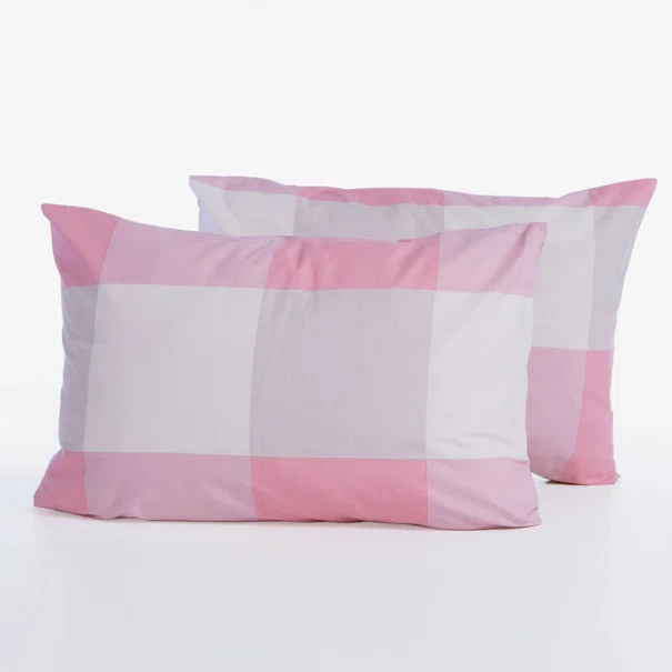 Μαξιλαροθήκη (52x72) Nef-Nef Homeware Casual Check Rose