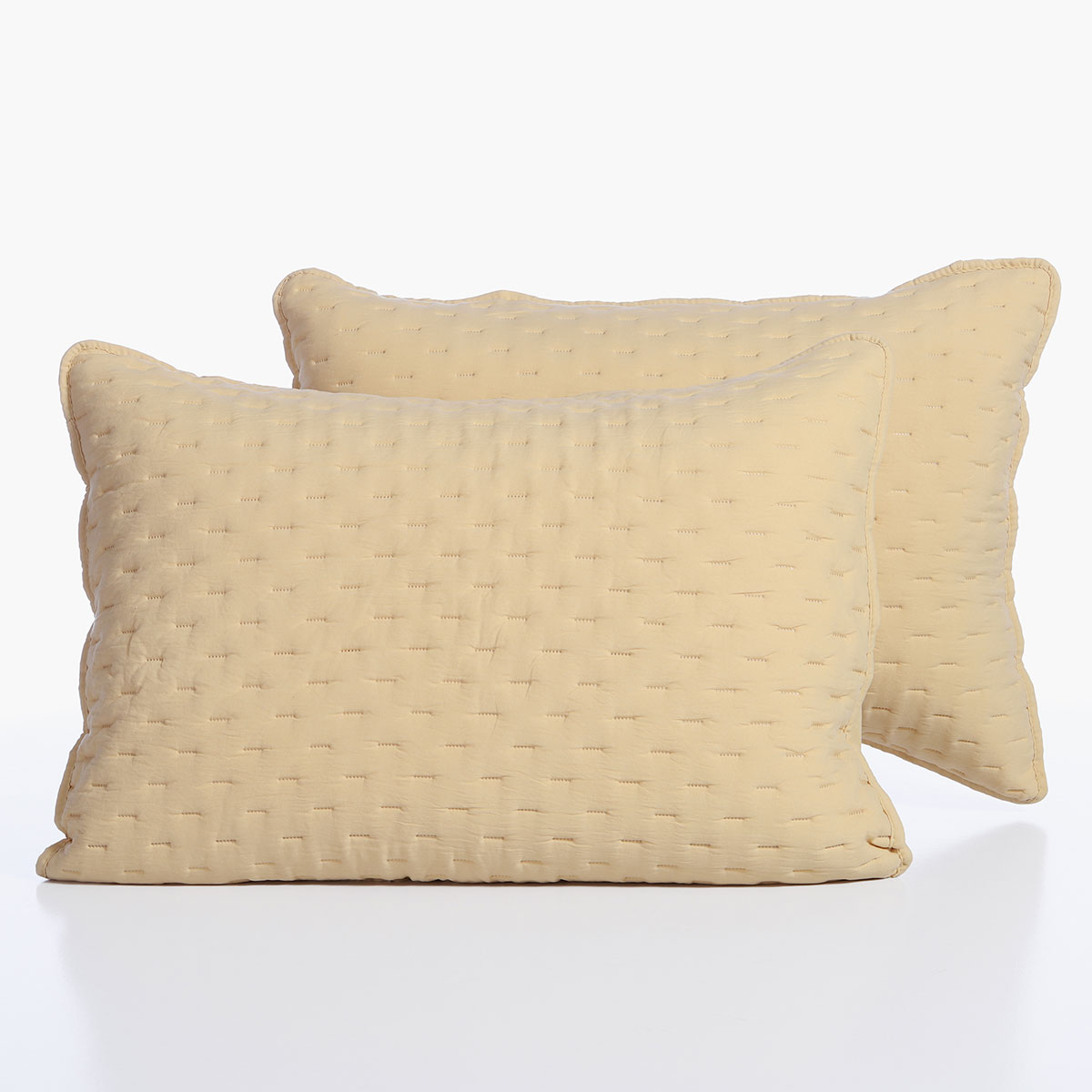 Ζεύγος Μαξιλαροθήκες Καπιτονέ (52X72) Nef-Nef Homeware Adelle Butter Yellow Λευκά Είδη Κρεβατοκάμαρας Ύπνου Σετ Spitishop