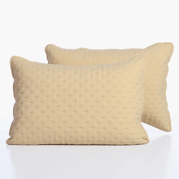 Ζεύγος Μαξιλαροθήκες Καπιτονέ (52x72) Nef-Nef Homeware Adelle Butter Yellow