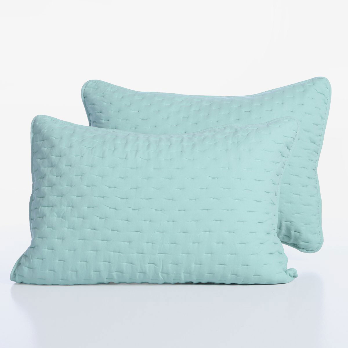 Ζεύγος Μαξιλαροθήκες Καπιτονέ (52X72) Nef-Nef Homeware Adelle Green Λευκά Είδη Κρεβατοκάμαρας Ύπνου Σετ Spitishop