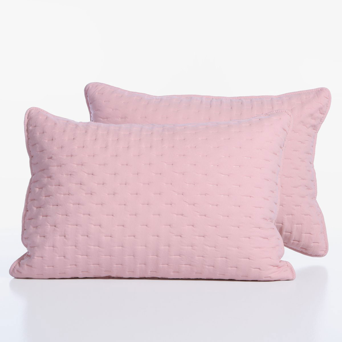 Ζεύγος Μαξιλαροθήκες Καπιτονέ (52X72) Nef-Nef Homeware Adelle Rose Λευκά Είδη Κρεβατοκάμαρας Ύπνου Σετ Spitishop