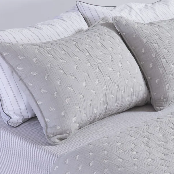 Ζεύγος Μαξιλαροθήκες Καπιτονέ (52x72) Nef-Nef Homeware Surreal Grey