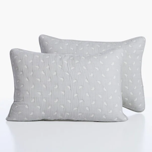 Ζεύγος Μαξιλαροθήκες Καπιτονέ (52x72) Nef-Nef Homeware Surreal Grey